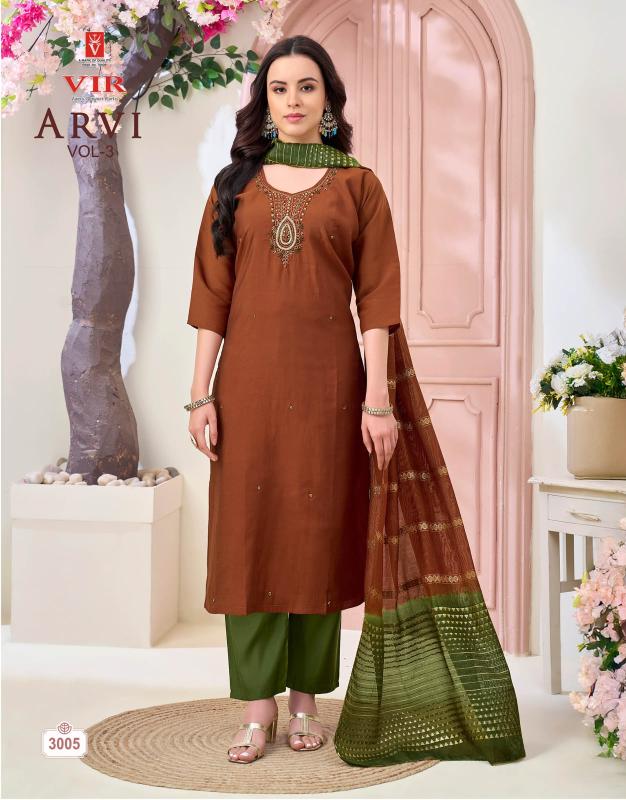 Vir arvi vol 7 wholesale price small size rayan kurtied